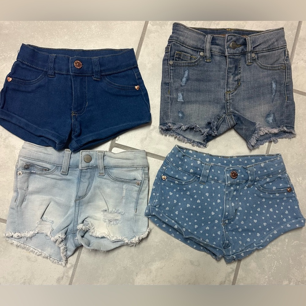 Girl toddler denim shirts set of 4 size 2t